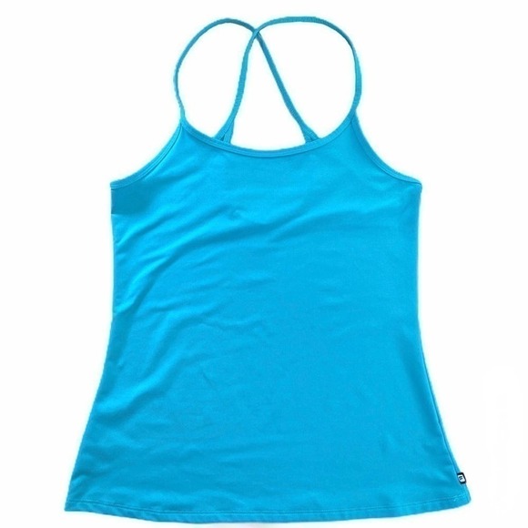 FABLETICS Teal Penny Criss Cross Back Tank Top Size Small - Picture 5 of 7